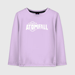 Лонгслив хлопковый детский Atomfall logo, цвет: лаванда