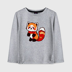 Детский лонгслив Красная панда в полный рост