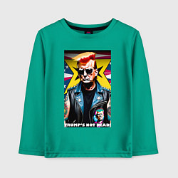 Детский лонгслив Trumps not dead - ai punk art