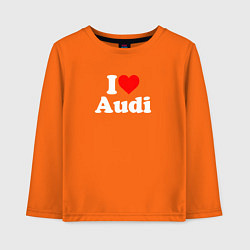 Лонгслив хлопковый детский I love Audi, цвет: оранжевый