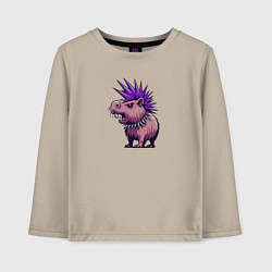 Детский лонгслив Суровая панк капибара