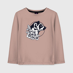 Детский лонгслив Лемур в цветах