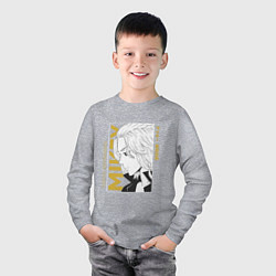 Лонгслив хлопковый детский Токийские мстители Мандзиро Сано, цвет: меланж — фото 2