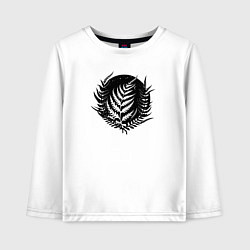 Детский лонгслив Чёрный папоротник