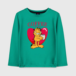 Детский лонгслив Coffee is love Гарфилд