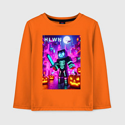 Детский лонгслив Minecraft and halloween - collaboration fantasy