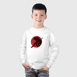 Лонгслив хлопковый детский Логотип Берсерка, цвет: белый — фото 2