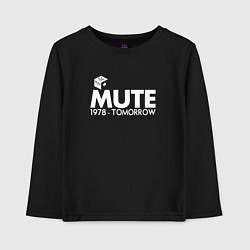 Лонгслив хлопковый детский Depeche Mode - Mute Records, цвет: черный