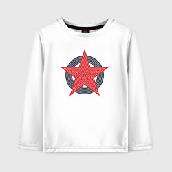 Детский лонгслив Red star symbol