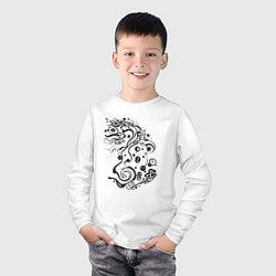 Лонгслив хлопковый детский Вдохновение из природы, цвет: белый — фото 2