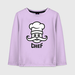 Лонгслив хлопковый детский Chef, цвет: лаванда