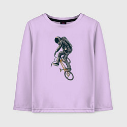 Лонгслив хлопковый детский BMX космонавт, цвет: лаванда