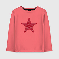 Лонгслив хлопковый детский USSR red star, цвет: коралловый