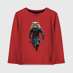 Детский лонгслив Кот-викинг