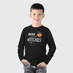 Лонгслив хлопковый детский Best nitches, цвет: черный — фото 2