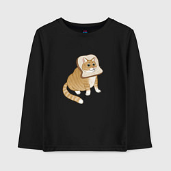 Детский лонгслив Милый толстый котик-хлебушек