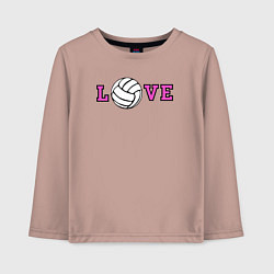 Детский лонгслив Love volley