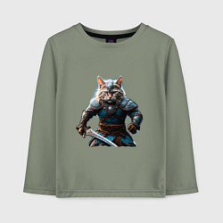 Детский лонгслив Кот викинг