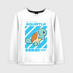 Лонгслив хлопковый детский Покемоны Сквиртл Squirtle, цвет: белый