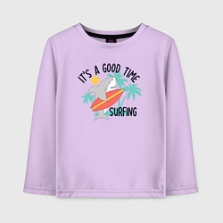 Детский лонгслив Хорошее время для серфинга
