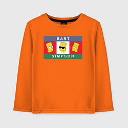 Детский лонгслив Bart Simpson дикая голова