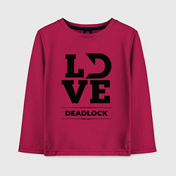 Лонгслив хлопковый детский Deadlock love classic, цвет: маджента
