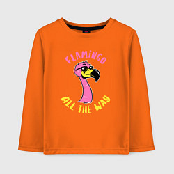 Лонгслив хлопковый детский Flamingo all the way, цвет: оранжевый