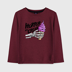 Детский лонгслив Horror ice cream