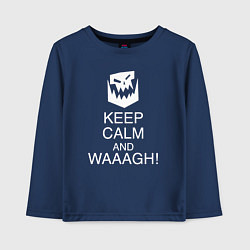 Детский лонгслив Warhammer keep calm and waaagh