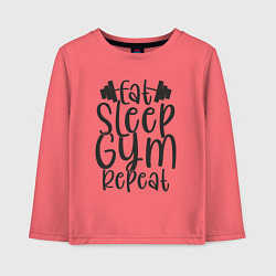 Детский лонгслив Eat sleep gym
