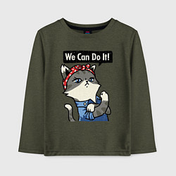 Детский лонгслив We can do it - cat