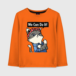 Детский лонгслив We can do it - cat