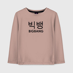 Детский лонгслив Big bang логотип