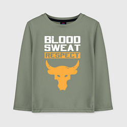 Детский лонгслив Blood sweet respect logo