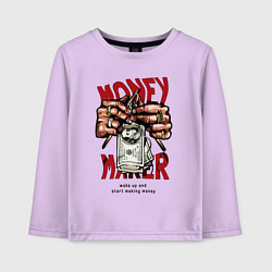 Детский лонгслив Money maker hands