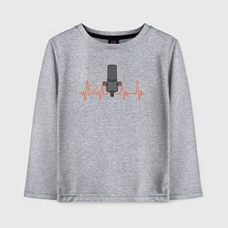 Детский лонгслив Love music