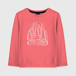 Детский лонгслив Будь сильным