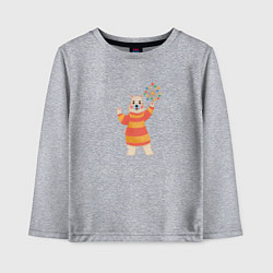 Детский лонгслив Белый медведик