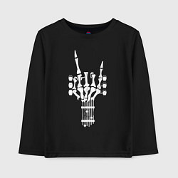 Детский лонгслив Рокерская гитара из костей