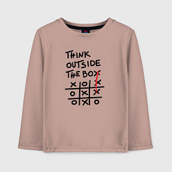 Детский лонгслив Думай нестандартно