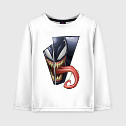 Детский лонгслив Venom with tongue sticking out