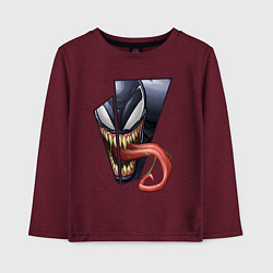 Детский лонгслив Venom with tongue sticking out