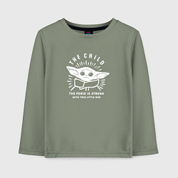 Детский лонгслив The Force is strong - Грогу