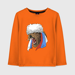 Детский лонгслив Русский медведь арт