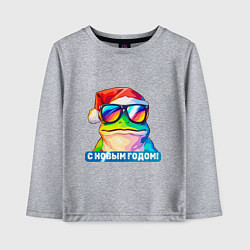 Детский лонгслив С новым годом от лягушки