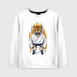 Детский лонгслив Карате тигр