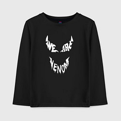 Лонгслив хлопковый детский We are Venom, цвет: черный
