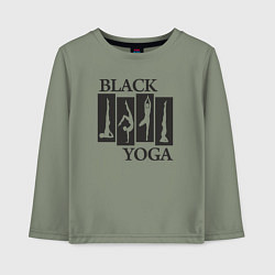 Детский лонгслив Yoga black