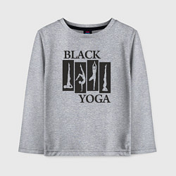 Детский лонгслив Yoga black