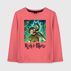 Детский лонгслив Rick and Morty - horror